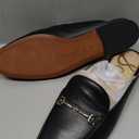 Sam Edelman Women's Linnie Flat Mules (10, Black Leather)