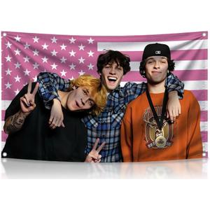 3x5 Ft American Triplets Single Sided Flag with 4 Grommets - Funny Polyester Tapestry Banners for Bedroom College Dorm Concert Bar Decor - Triplets Flag Polyester Decor for Indoor or Outdoor