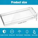 Maitys 3 Pcs Acrylic Vanity Tray Bathroom Tray for Serving Vanity Makeup Organizer Clear Hand Towel Kitchen Countertop Makeup Perfume Cosmetics Organizer Valentine Gift (11.8 x 5 Inch)