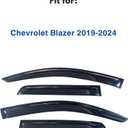 IG Window Visors Fit for 2019-2026 Chevrolet/Chevy Blazer, Out-Channel Rain Guards Vent Wind Deflectors 4PC, Car Accessories for 19-26 Blazer