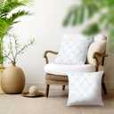 Blue Coquette Bow Pillow Covers 18x18, Coquette Room Decor,Girly Bedroom Decor, Bow Room DecorCoquette Stuff, Set of 2