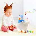 SOMOYA Chicken Laying Egg Toys Electric Plush Crazy Toy Dancing with Sound Music Animals Toy Easter Toys White