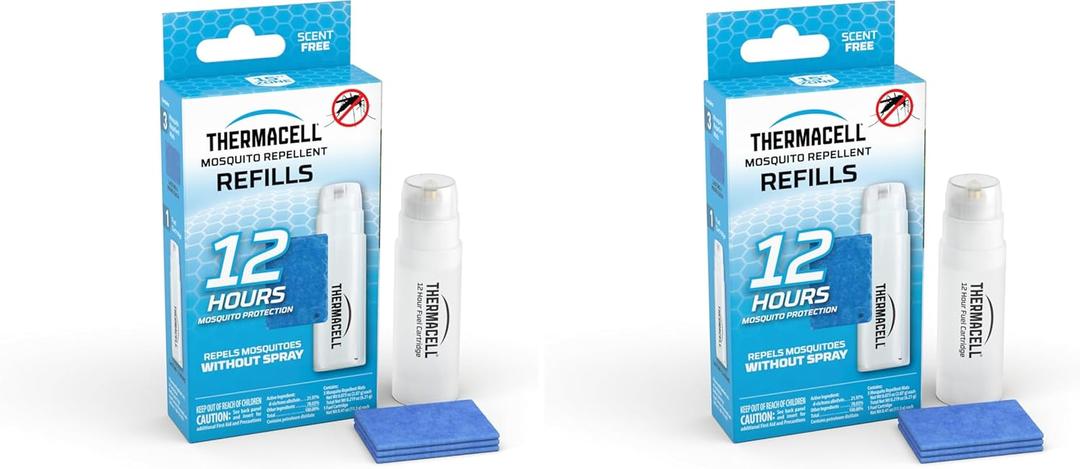 Thermacell Mosquito Repellent Refills; Compatible with Any Fuel-Powered Thermacell Repeller; Highly Effective, Long Lasting, No Spray or Mess; 15 Foot Zone of Mosquito Protection (Pack of 2)