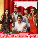 Frienda Casino Night Photo Booth Props Las Vegas Party Backdrop Decorations Set Large Hearts Poker Playing Card Photoshoot Red Heart Cutout Background for Birthday Party Photography Decorations
