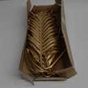 KIMOBER 6 PCS Artificial Gold Palm Leaves,Large Golden Faux Tropical Palm Leaves Realistic Ferns Artificial Plants Leaf for Home Hawaiian Luau Party Jungle Beach Decorations