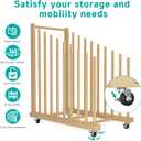 Art Canvas Storage Rack, Art Drying Rack with Handle & Caster Wheels for Canvas Boards, Drawing Panels, Frame Mobile Organizer for Studios, Artworks, Gallery