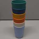 Wheat Straw Cups 16 OZ, Plastic Drinking Glasses, Drinking Cup, Unbreakable Kitchen Cups Sets of 6, Microwave & Dishwasher Safe Water Glasses, Reusable Plastic Cup for Party (Multicolor)