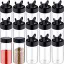 Mimorou 30 Pack 8.7 oz Plastic Spice Jars with Shaker Lids Clear Seasoning Containers Spice Bottles for Kitchen Storing Herbs Seasoning Powders