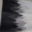 Auhoahsil Large Gaming Mouse Pad, Forest Theme XXL 35.4 x 15.7 in Desk Pad Stitched Non-Slip Rubber Long Computer Mousepad Thin Extended Full Size Desk Mat for Desktop, Laptop, Wireless Mice, White (01 Misty Forest)