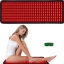 Red Infrared Light Therapy Mat for Body, 31.75" x 11.5" Red Light Pad Upgraded 3 Chips in 1 Beads 360pcs LEDs 660nm 850nm RLT Device for Body Back Shoulder Knee Joint Pain Relief, Ideal Gift, 2X-Large