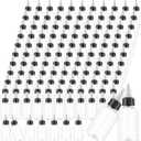 Irenare 100 Pcs 1oz Plastic Squeeze Bottles with Twist Cap Lids 30ml Clear Dispensing Bottles Empty for Sauces, Oil, Paint, Tattoo Ink, Crafts (Clear)