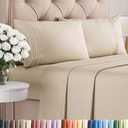 King Size 4 Piece Sheet Set - Comfy Breathable & Cooling Bed Sheets Set - Hotel Luxury Bedding for Women, Men, Kids, Teens, Boys & Girls - Deep Pockets, Ultra-Soft and Wrinkle Free - Oeko-Tex