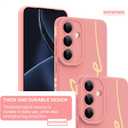 MOWIME for Samsung Galaxy S25 Plus Case, Back Cute Plating Love Letter Pattern with Anti-Fall Lens Cameras Protection Soft TPU Shockproof Phone Cases for Women Girls-Pink