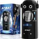 AFMAT Electric Pencil Sharpener for Colored Pencils 7-11.5mm, Fully Automatic Robot Pencil Sharpener, Auto in & Out, Rechargeable Hands-Free for Classroom/Home/Office, Battery Operated, PSX5RB, Black