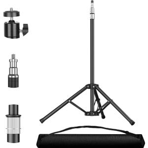 EMART Light Stand Photography 2.6-7.2ft/80-220cm Heavy Duty Light Stand Adjustable with Carrying Bag, Metal Knob Lock Design with 1/4'' Screw for Softbox, Studio, Reflector and Video, Max Load 22LB