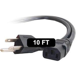 GE Replacement AC Power Cord, 10 ft. Cable, for Computers, Desktops, Printers, Monitors and More, Black, 34507