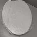 BEMIS 175 Commercial Open Front Plastic Toilet Seat, Heavy Duty Industrial Seat with Lid, Elongated, White