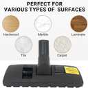 EZ SPARES Universal Vacuum Cleaner Floor Brush Attachment,Compatible with Most Brand,Hoover, Eureka, Rainbow,Shop VAC,Nozzle Tool, 2-in-1 for Hard Floor&Carpet (With An Adapter and Mini Clean Brush)