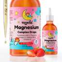 Kids Magnesium Liquid Drops - Magnesium Glycinate Drops for Kids, Citrate Liquid with L-theanine, Chamomile & Vitamin B6 for Sleep, Relaxation, Calm & Focus - Strawberry Flavor, 2 Fl Oz, No BB Date