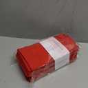 PurpleEssences Set of 12 Cloth Dinner Napkins 100% Cotton 18x18 Inch - Soft Durable Washable - Ideal for Farmhouse Party Fall Thanksgiving - Perfect Everyday Use Table Linen - Red