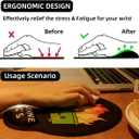 Upgrade Mouse Pad with Wrist Rest, Dumpster on Fire Ergonomic Gaming Gel Mouse Pad with Wrist Support, Computer Mousepad for Desk Home Office Laptop, Pain Relief, Non-Slip PU Base