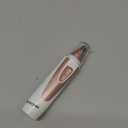 Ear and Nose Hair Trimmer Clipper - 2025 Professional Painless Eyebrow & Facial Hair Trimmer for Men Women, Battery-Operated Trimmer with IPX7 Waterproof, Dual Edge Blades for Easy Cleansing Pink