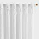Jinchan Linen Blend Curtains With Tassels, Off White for Living Room 84 Inches Long, Boho Rod Pocket Back Tab Farmhouse Light Filtering Window Set 2 Panels