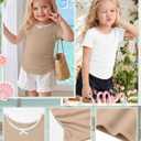 Halfchet 3 Pack Toddler Girls Short Sleeve T Shirts | Short Sleeve, Crewneck, Summer Casual Tees, Soft Fabric, Breathable, Stretchy, Comfort Fit, Kids Daily Tops, Available 18M-5T