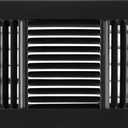 HVAC Premium 10"w X 8"h 3-Way AIR Supply Grille - Vent Cover & Diffuser - Flat Stamped Face - Black [Outer Dimensions: 11.75"w X 9.75"h]