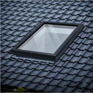 Skylight Window for House Roof, Tempered Glass Roof Hatch, Sloped Flat Roof Window for Attic and Sun Room (23.6 x 23.6 in)