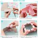 Briartw 8pcs Corner Guides for Chipboard Boxes,L-Shape Cardboard Box Corner Assembly Clamps for Box Making,Cartonnage Corner Holding Tool Work with 3 mm, 2 mm, 1.5 mm, and 1 mm Wide Chipboard,Blue