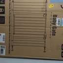 keny 29"-42.5" Baby Gate for Stairs, Auto Close Safety Dog Gate, Pressure Mounted Easy Walk Through Pet Gate for Doorways, Durable Stair Gate, 30" Tall, Brown