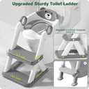 Potty Training Seat, Upgrade Toddler Toilet Seat for Kids Boys Girls, 2 in 1 Potty Training Toilet, Splash Guard Anti-Slip Pad Step Stool(Grey-Pu)