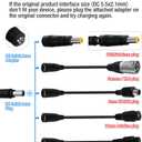 54.6V 3A Charger, Charging Speed is 100% Fast Than 1.5A and 50% Faster Than 2A,6 Plug for Various Lithium Batteries, Such as Lawn Mower and Wheelchair Lithium Batteries, etc. (3A-6 Plugs)