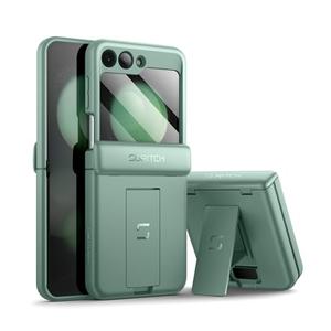 SURITCH for Samsung Galaxy Z Flip 5 Case with Built-in Screen Protector & Kickstand & Hinge Protection, Full-Body Shockproof Protective Cover for Z Flip 5 (2023) -(Matcha Green)