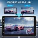 2026 Wireless Apple Carplay & Android Auto, 7In HD Touchscreen Portable Car Radio Audio Receiver, Car Stereo with Mirror Link, GPS Navigation, Bluetooth, siri, Backup Camera, AUX/USB/TF