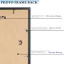Wood 20x24 Picture Frame with 16x20 Mat Black, Display 16x20 with Mat or 20x24 Without Mat, Wood 20 by 24 Photo Frame, 20 x 24 Frame for Wall Hanging Display, Black