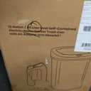 iTouchless 13 Gallon Oval Sensor Trash Can with AC Adapter & Odor Filter, 50L Automatic Kitchen Bin, Fingerprint-Proof Stainless Steel, Hands-Free Motion Lid, Quiet Soft-Close, Brushed Silver