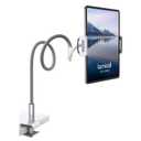 Lamicall Gooseneck Tablet Holder Mount : Flexible Arm Clip Tablet Stand for Bed, Desk Mount Gifts, Compatible with iPad Pro 11", Mini Air, Galaxy Tabs More 4.7 to 10.5" Phones and Tablets