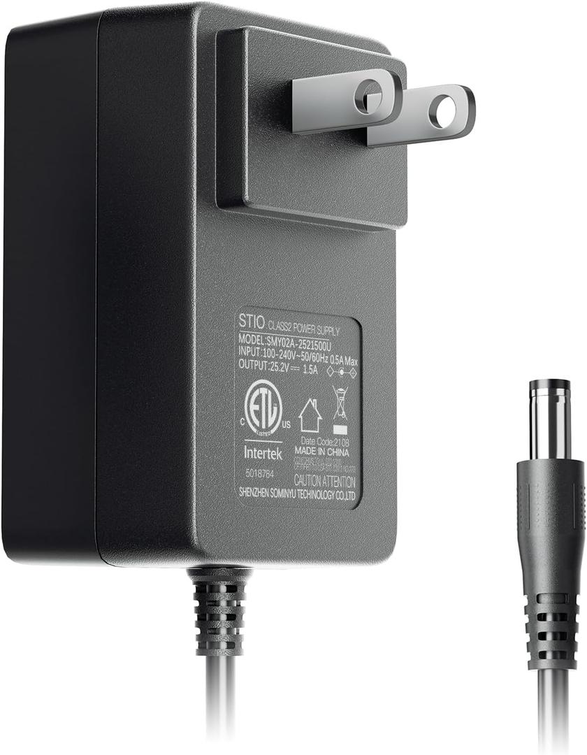stio 25.2V 1.5A AC/DC Adapter Compatible with Segway Ninebot Zing E8 E10 E12 C2 Pro E2 Plus C8 C9 C10 C15 C20,Model NB-25D2-00D8-US Power Supply Charger Fit for 21.6V Lithium Battery