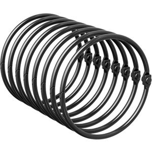 Bathway Shower Curtain Rings, Bathway Shower Curtain Hooks, Black Shower Curtain Rings Rust Proof, Anti-Drop Shower Rings for Curtain, Shower Hooks for Shower Curtain Rod Bathroom Curtain Rings