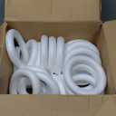 30 Pack 4.7 Inch Craft Foam Wreath, White Polystyrene Foam Circles Ring, Round Foam Wreath Form for Crafts DIY Arts Floral Projects Home Wedding Decor
