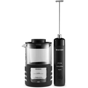 Keurig SimpleCafe Frother, Rechargeable Handheld Milk Frother for Lattes, Cappuccinos & Iced Coffee, USB Cord Included, Microwave-Safe Frothing Cup, Hot & Cold Foam Make