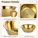 16 Pcs Gold Mixing Bowls Set, 12.5 in Stainless Steel Nesting Bowls with Measuring Cups and Spoons, Kitchen Gadgets Includes Spatula, Dough Cutter, Oil Brush, Whisk, Elegant Kitchen Accessories
