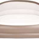 Twin Size Air Mattress Inflatable SofaDouble Inflatable Chair for Adults-Flodable Blow Up Couch Lounger-Portable Air Sofa for Indoor Living/Tent Camping/Outdoor ActivitieDark Brown (Khaki)