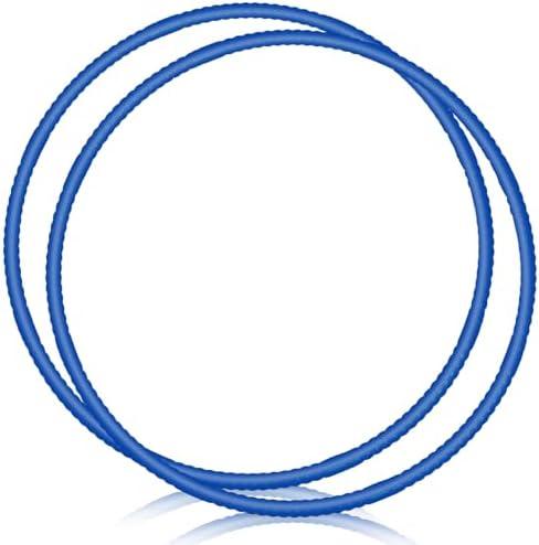 WinnerWhy 2 Pcs Toy Hoop Exercise Hoop Detachable Adjustable Plastic Toy Ring Playground Equipment for School Colored Circles Exercise Ring for Teens Dog Agility Equipment(Royal Blue,23 Inch)