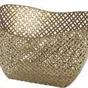 Deco 79 Woven Metal Storage Basket with Handles