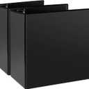 CIXILDTS 5" 3 Ring Binder, Standard 5-Inch Slant-D Ring Binder Fit Letter Size Paper, Presentation View Binders, 2 Packs, Black