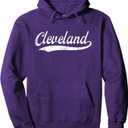 Vintage Cleveland Ohio Distressed OH Apparel Pullover Hoodie, Large
