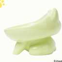 Ceramic Slow Feeder Bowl, Elevated CAT & Dog Slow Feeder, Wide-Mouth, PAW Design, Stylish Design, for Fast Eaters, Non Slip, Pets, Small & Medium Sized Breeds, (Green)